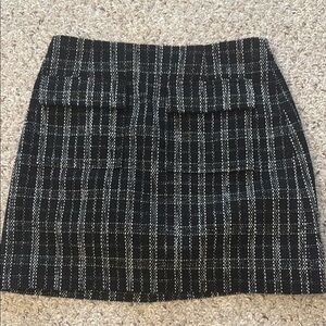 Reformation navy plaid mini skirt NWOT